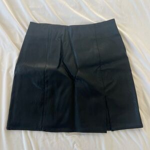NWT Black Leather Skirt